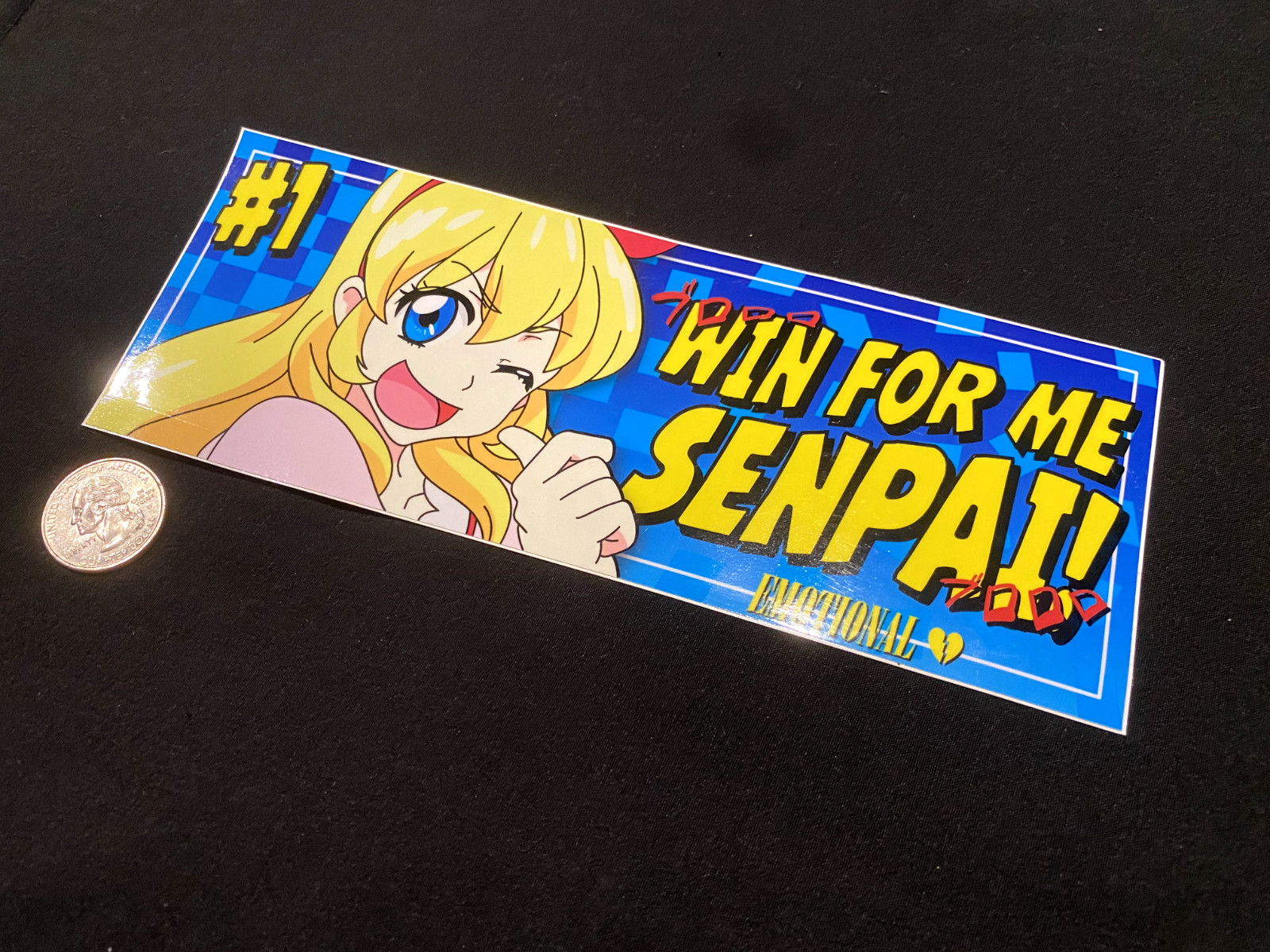 ANIME GIRL WAIFU WIN FOR ME SENPAI STICKER EMOTIONAL DECAL SLAP DRIFT JDM