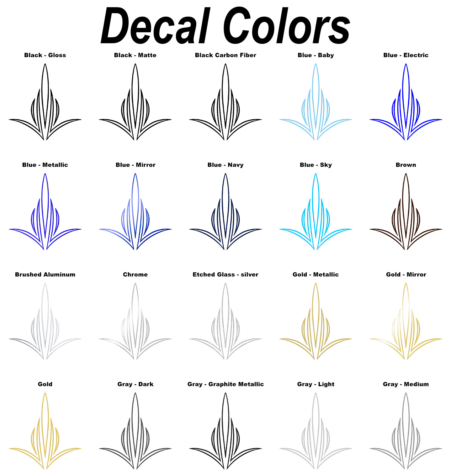 High-Quality Vinyl Pinstripe / Scroll Decal -Many Colors & Sizes- (#0796)