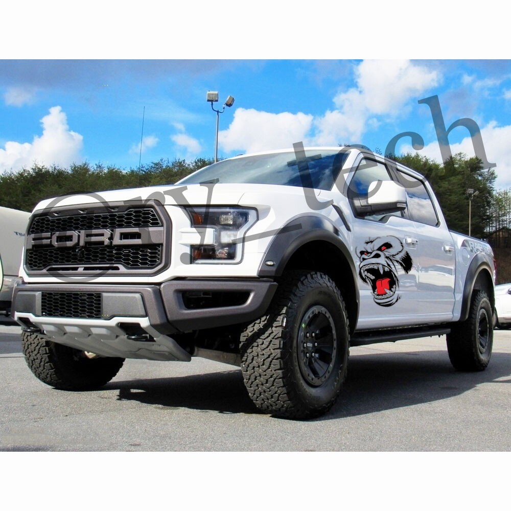 Universal 1x Horror Ape Beast Totem Graphic Sticker Side Body Hood Fender Decal