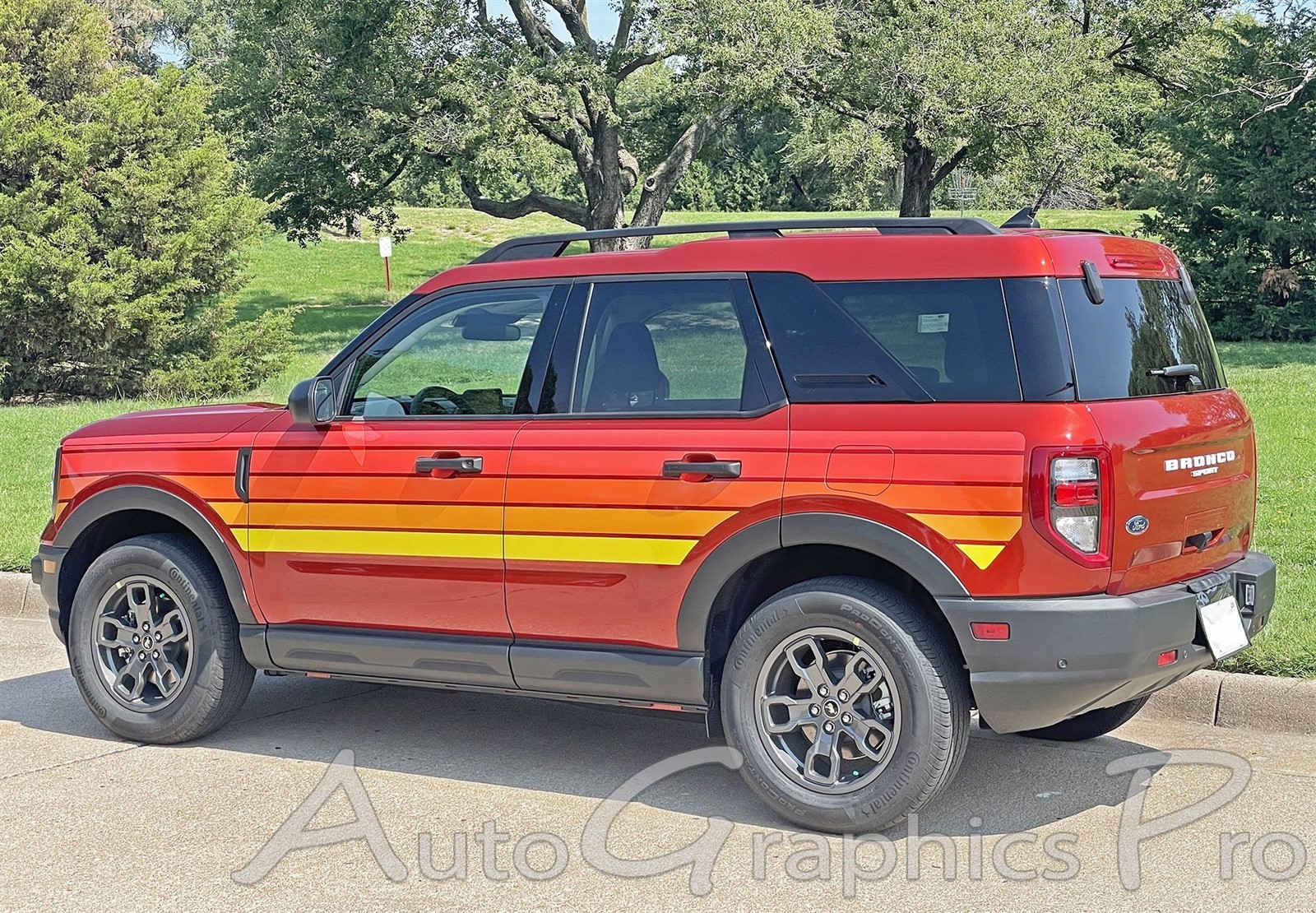 2021-2024 Ford Bronco Sport Stripes Side Decals SUNSETTER DIGITAL RED Graphic