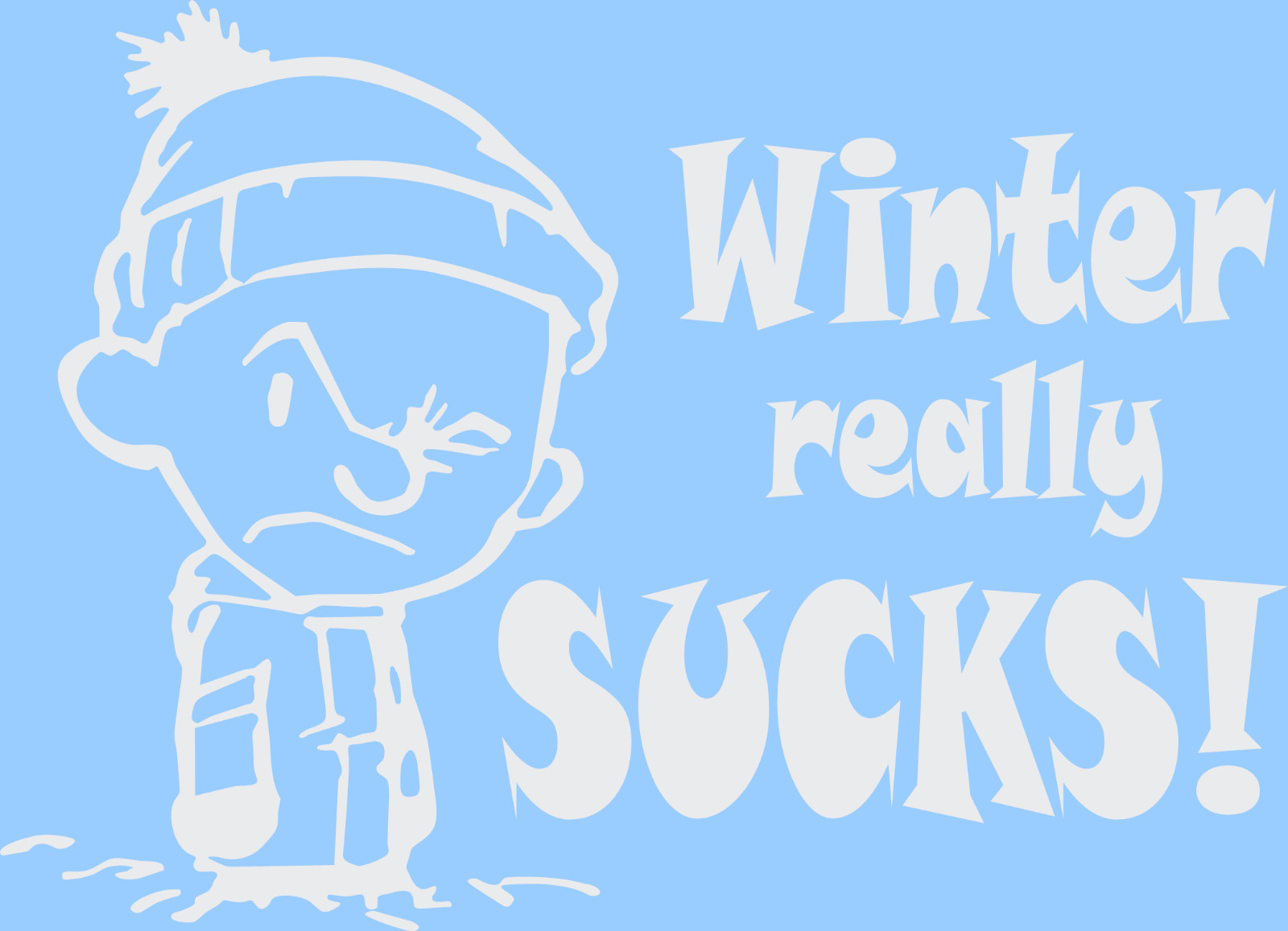 Winter really Sucks! Vinyl Decal Sticker Funny 42 colors available