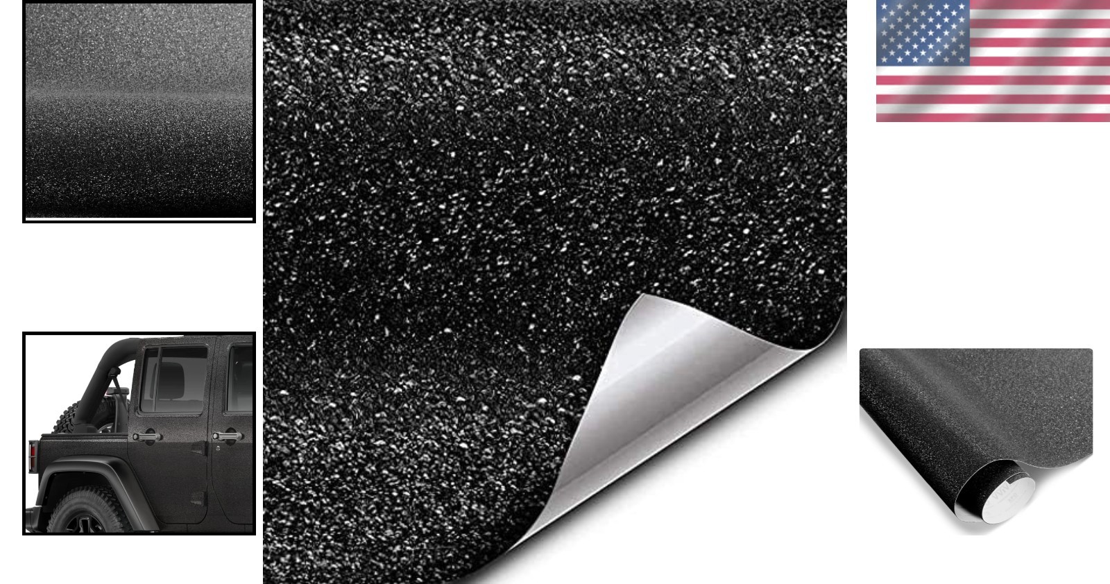 Black Indestructible Truck Vinyl Wrap 1ft x 5ft – Ultimate Durability and Style
