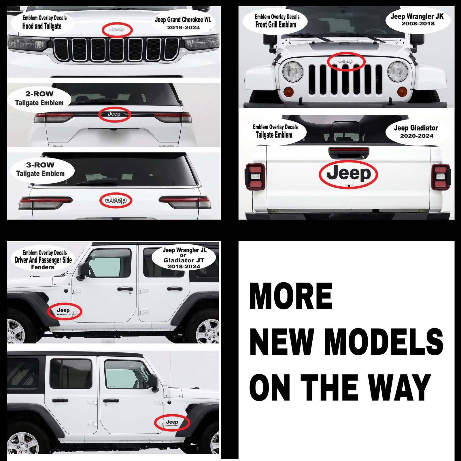 Jeep Emblem Overlay Decals – Leopard Print