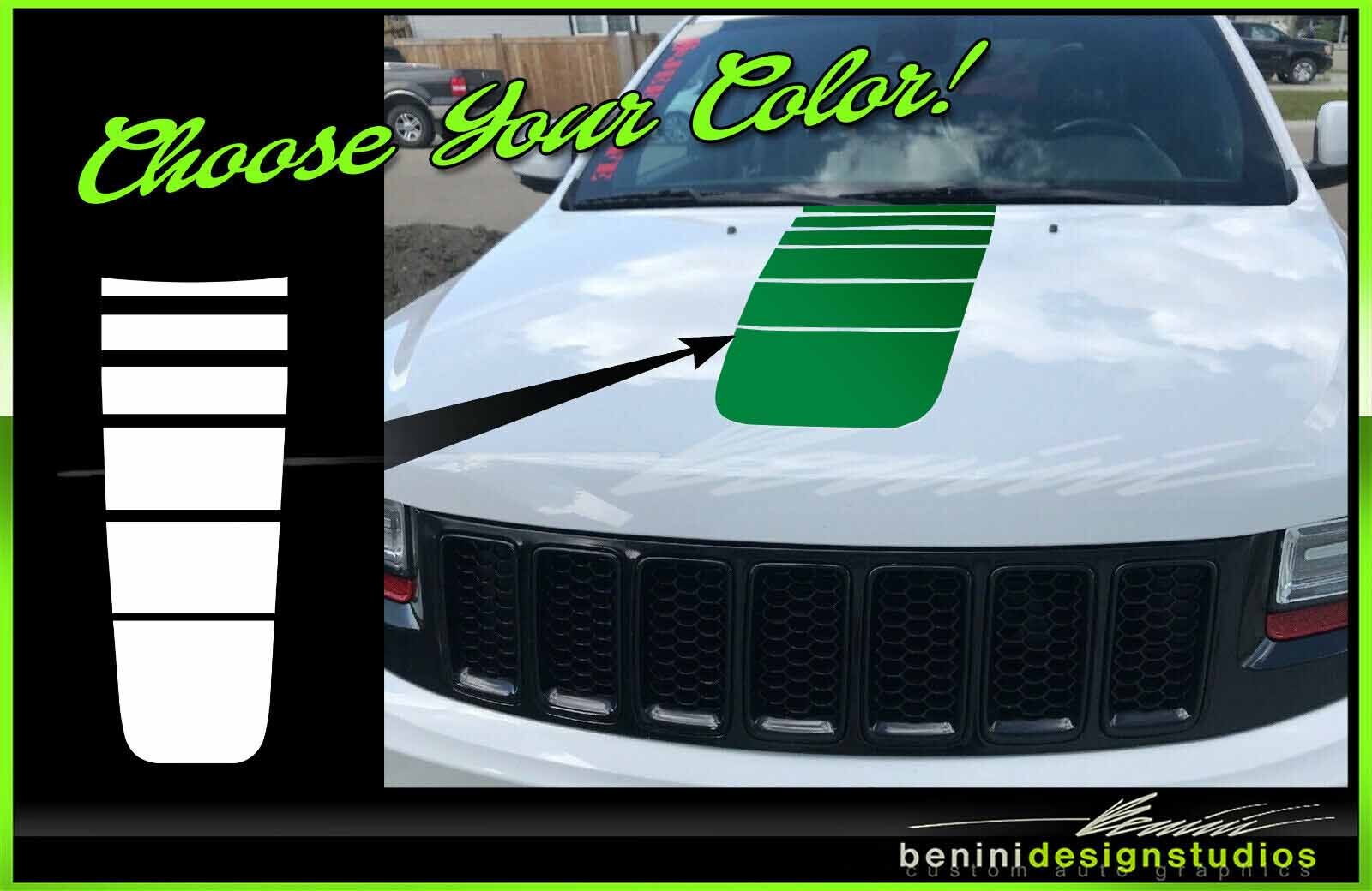 Hood Stripe Decal -FITS 2011 and up 2014 2015 2016 2017 2019 Jeep Grand Cherokee