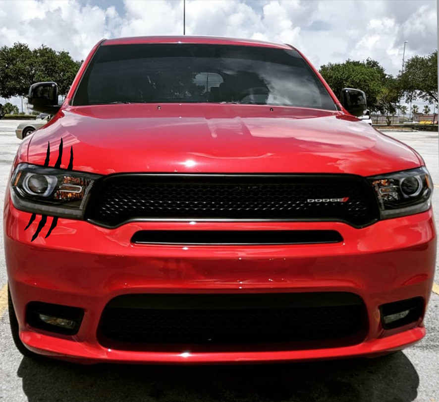 Headlight Claw Scratch Mark Vinyl Decal | Universal Fit Front Bumper Hood 744