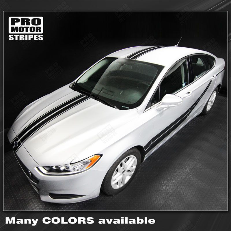 FORD FUSION Top and Sides Double Stripes Decals Set 2013 2014 2015 2016