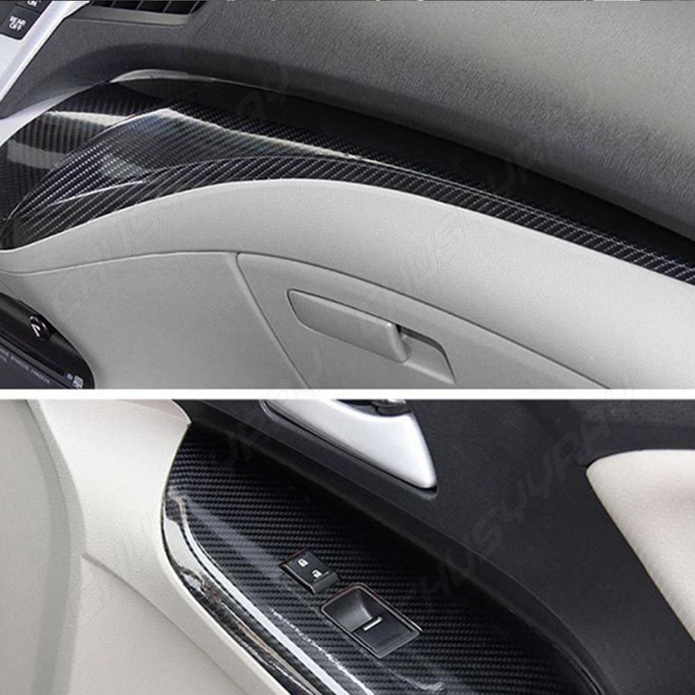 1-PC 5D Real Carbon Fiber Vinyl Wrap Sheet, High Gloss Finish for Auto Exterior
