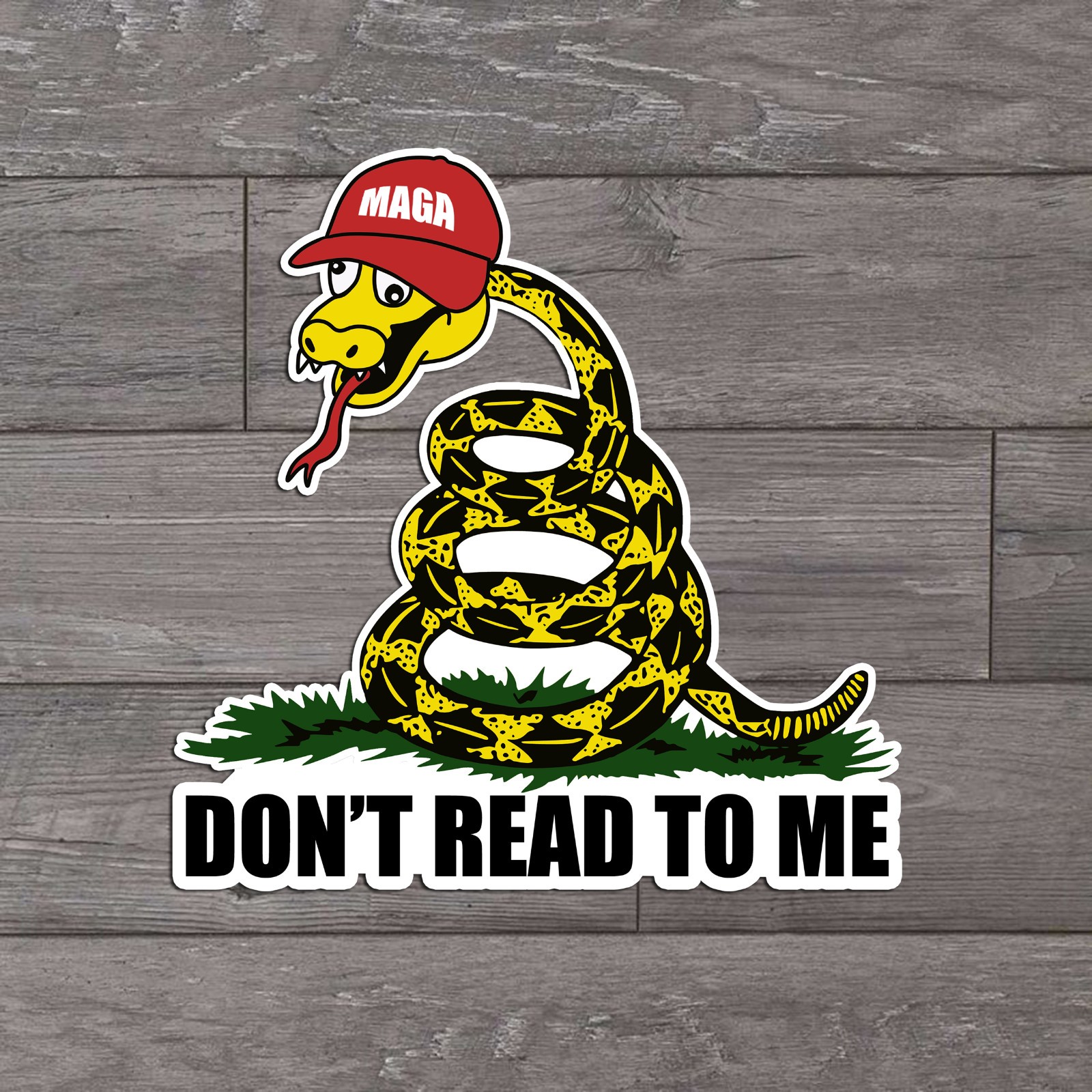 Don’t Read To Me Die Cut Sticker, Liberal, Gadsden Snake