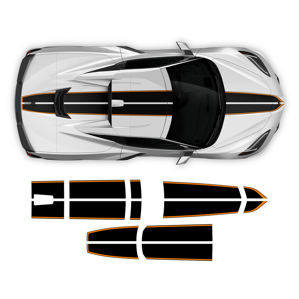 Racing Stripes Over The Top, for Corvette C8 2021 – 2024