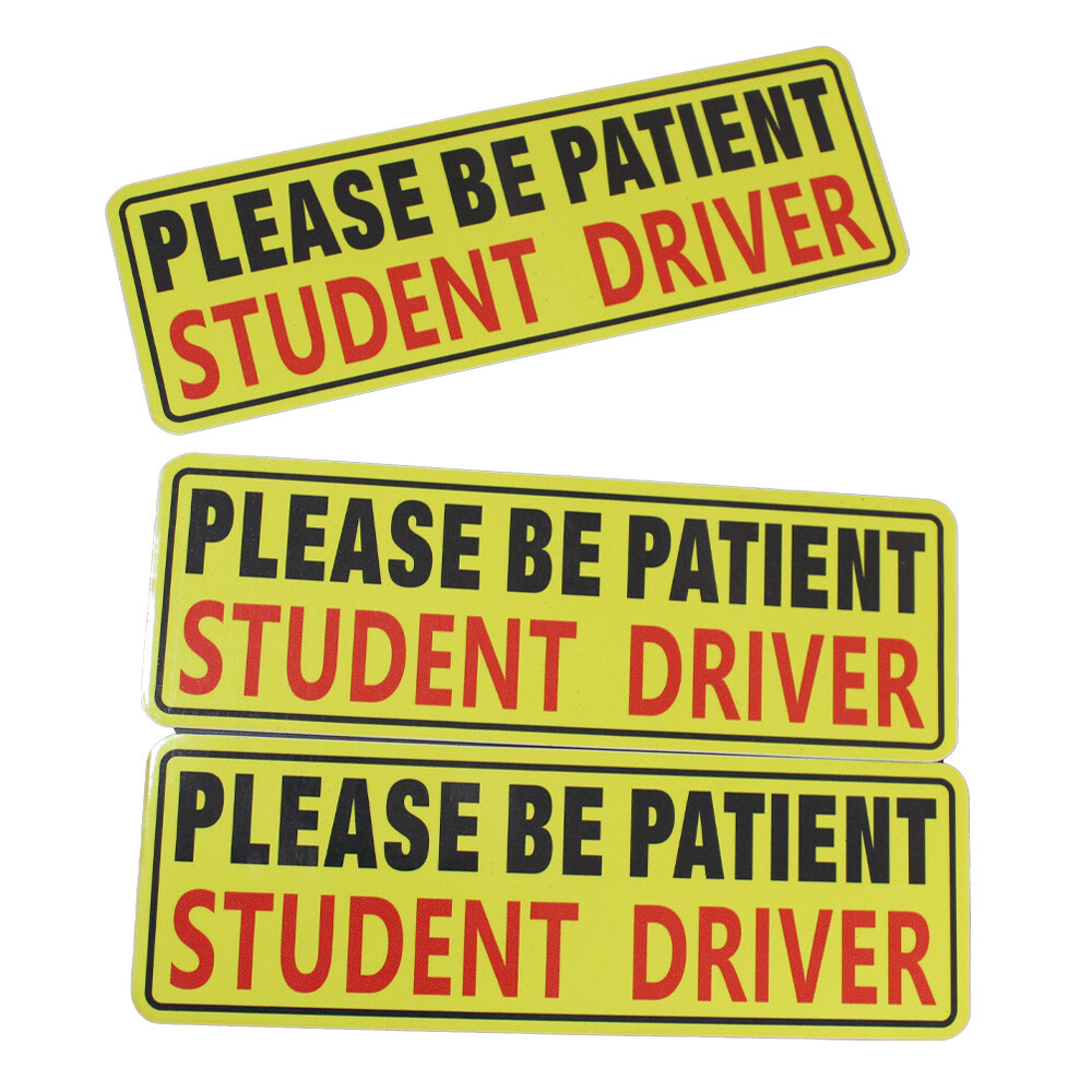 3 Pcs Car Bumper Student Driver Magnet Car Signs Please Be Patient Sticker Decal