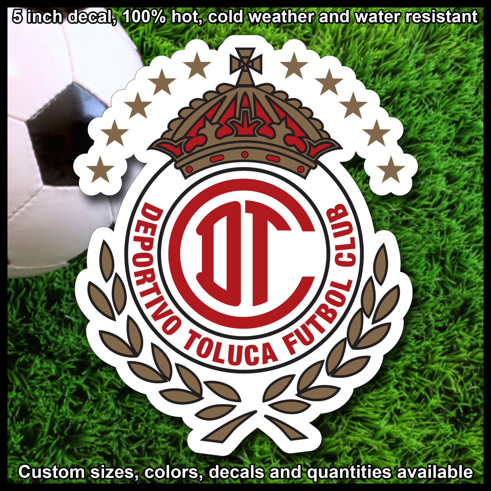 Diablos rojos del Toluca decal sticker soccer liga mx futbol tigres monterrey
