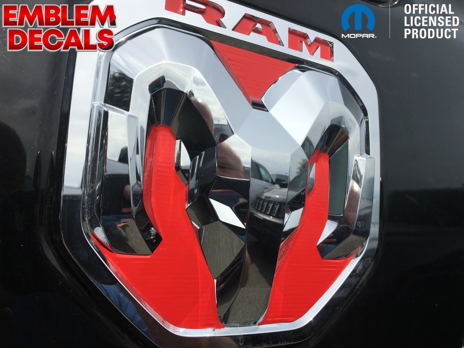 RAM 1500 DT Tailgate Head Emblem Decals 2019 2020 2021 2022 2023 2024