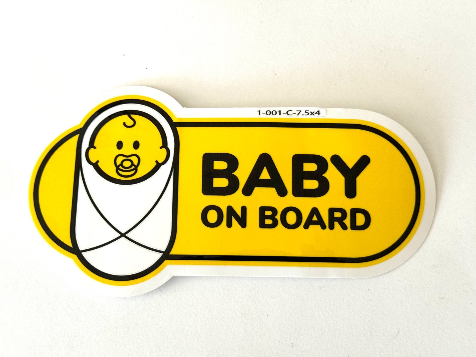 Baby On Board Car Sticker Decal Emblem With Variations 7.5 x 4 Inch Size (x3)