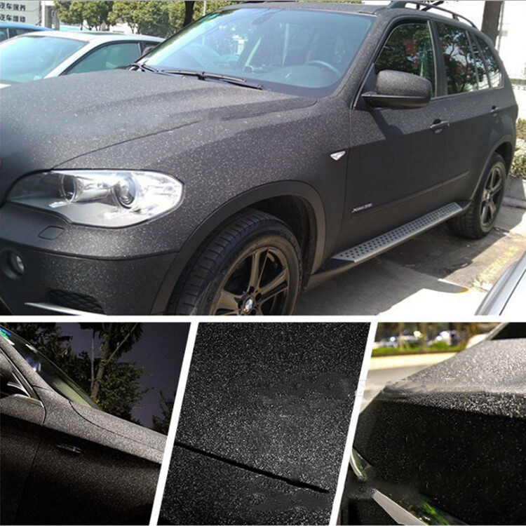 Car Laptop Vinyl Auto Wrap Film Sticker Decal Stardust Matte Black Carbon Fiber