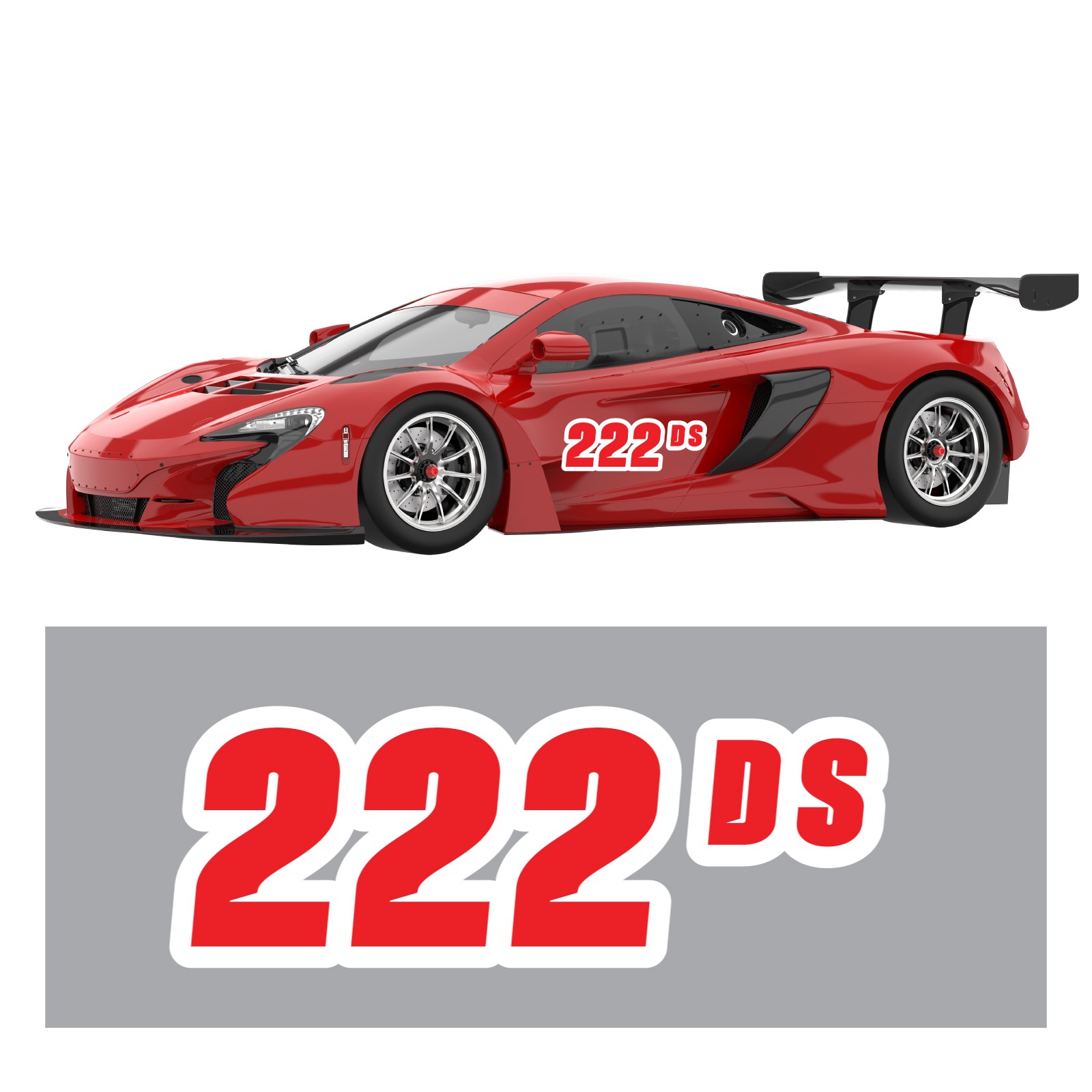Custom Autocross Number Class Sticker Glossy x2 8,10,12-16 inch – White Outline