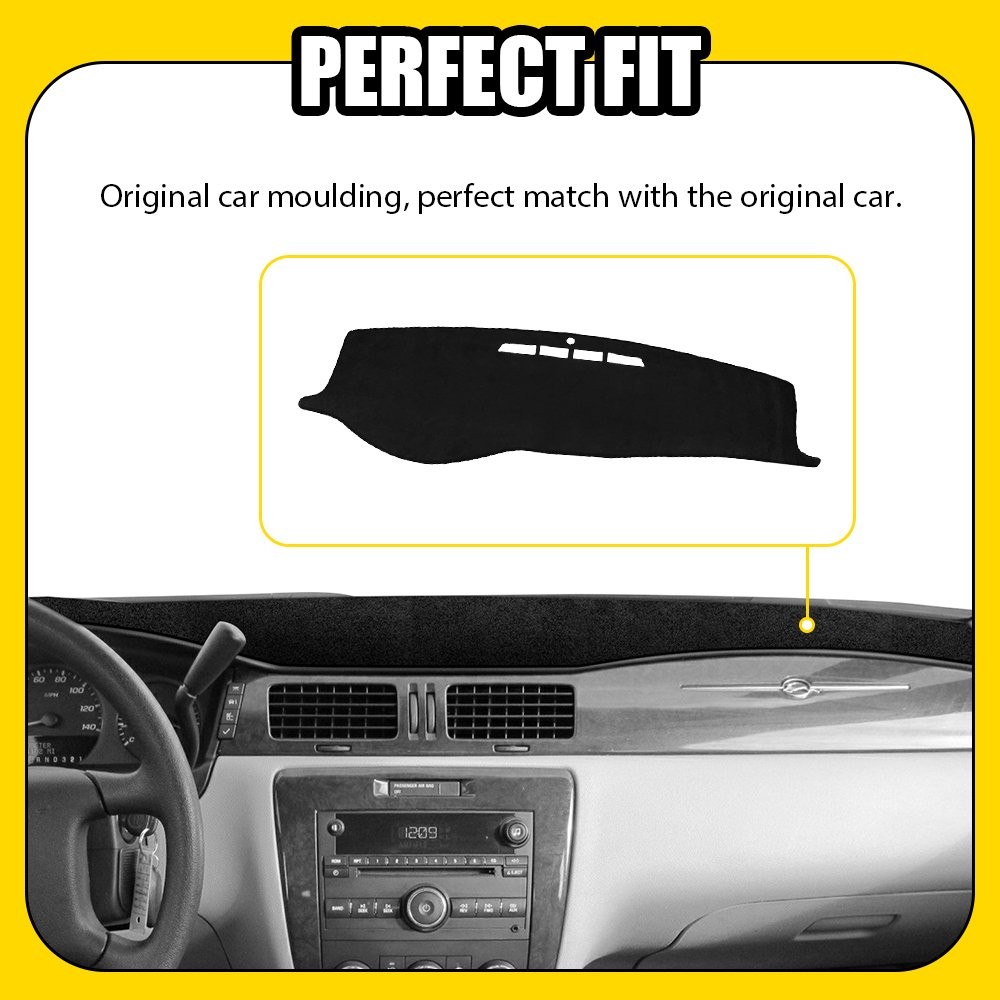 Fit 2006-2013 Chevrolet Impala Dash Mat Dashboard Cover Pad Interior Black 1-5X