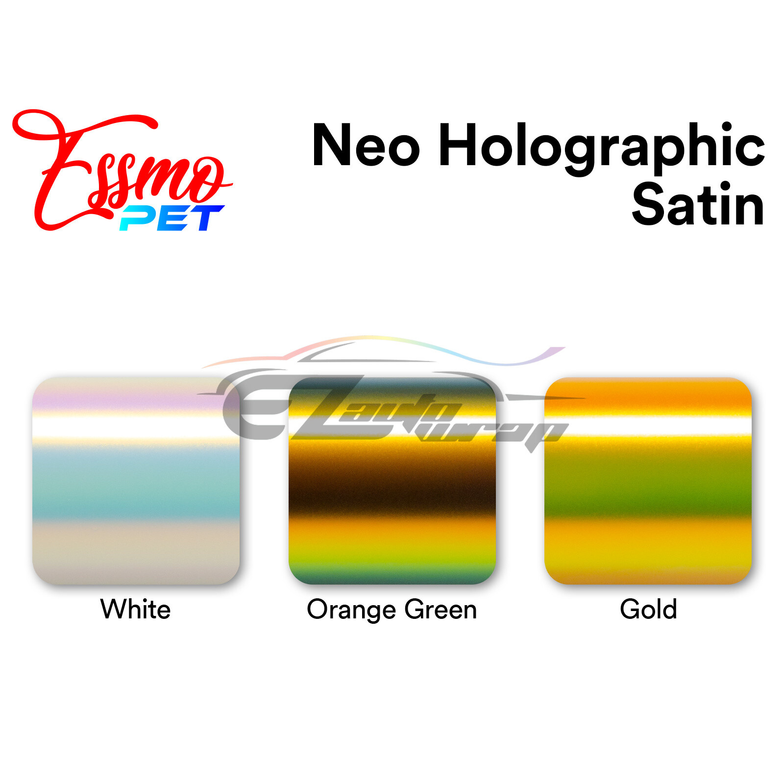 ESSMO PET Neo Chrome Holographic Rainbow Satin Gold Car Vehicle Vinyl Wrap Decal