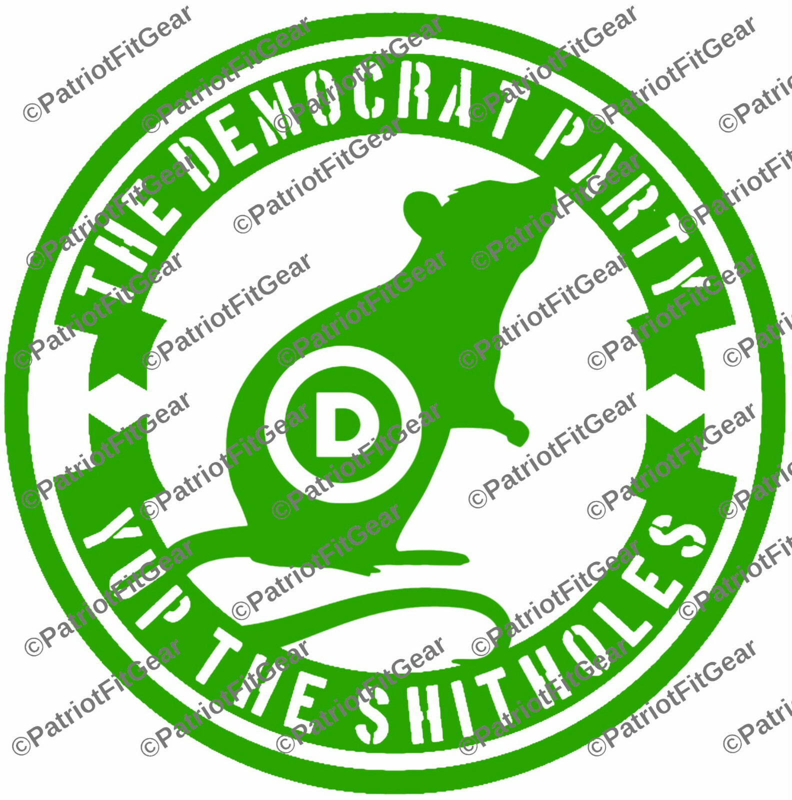 Rat Infested,The Democrat Party,Yup Sh*tholes,Liberals Suck,Sticker,Vinyl Decal