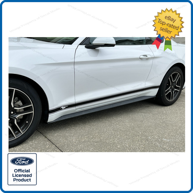 Ford Mustang Rocker Panel Door Side Stripes Decals – RL strips both side L and R