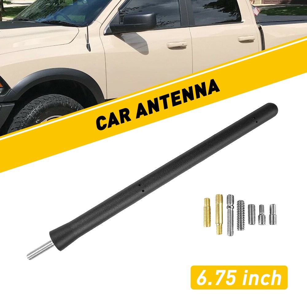 1/2Set 6 3/4″ Short Black Antenna Mast Radio AM/FM for MITSUBISHI OUTLANDER SPOR