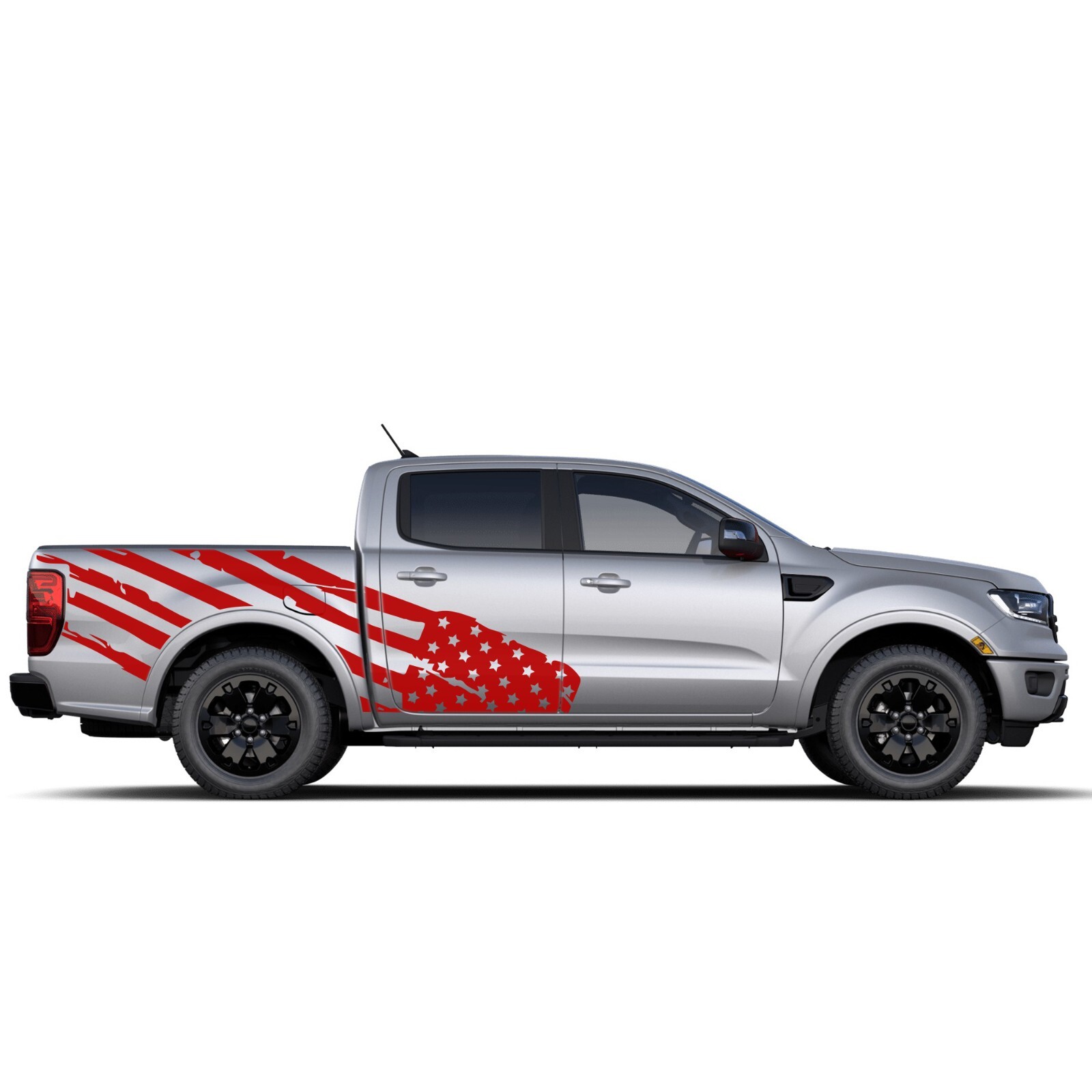 US flag side graphics stickers decals compatible with Ford Ranger