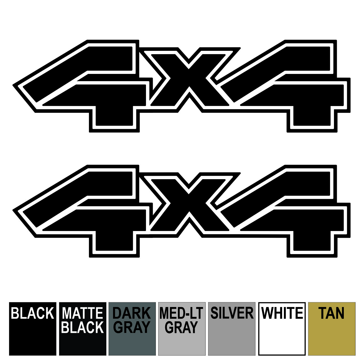 4×4 Truck Bedside Decals | Stickers Set | Fits Any Truck SUV Off Road Vehicle