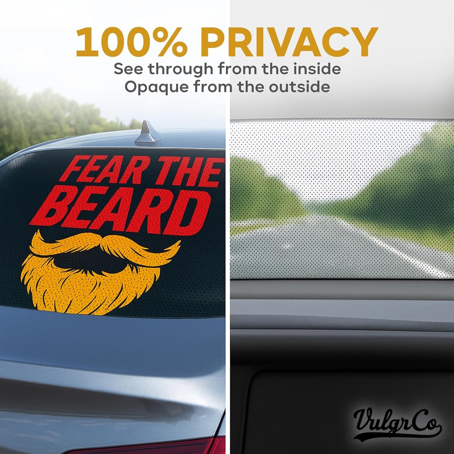Custom SUV & Truck Window Decals – One-Way See-Through Perforated Vinyl, Wate…
