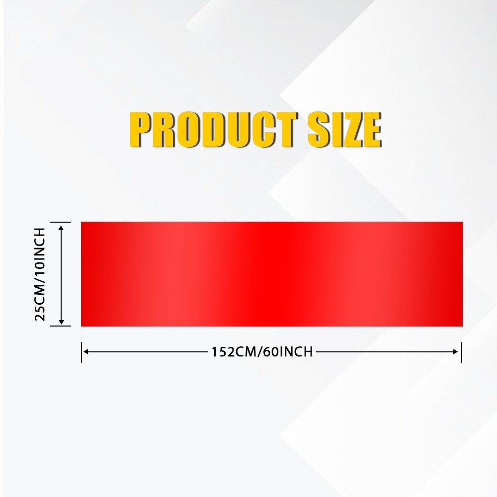 60″x10″ Red Window Sun Visor For DIY Car Front Windshield Strip Vinyl Sticker US