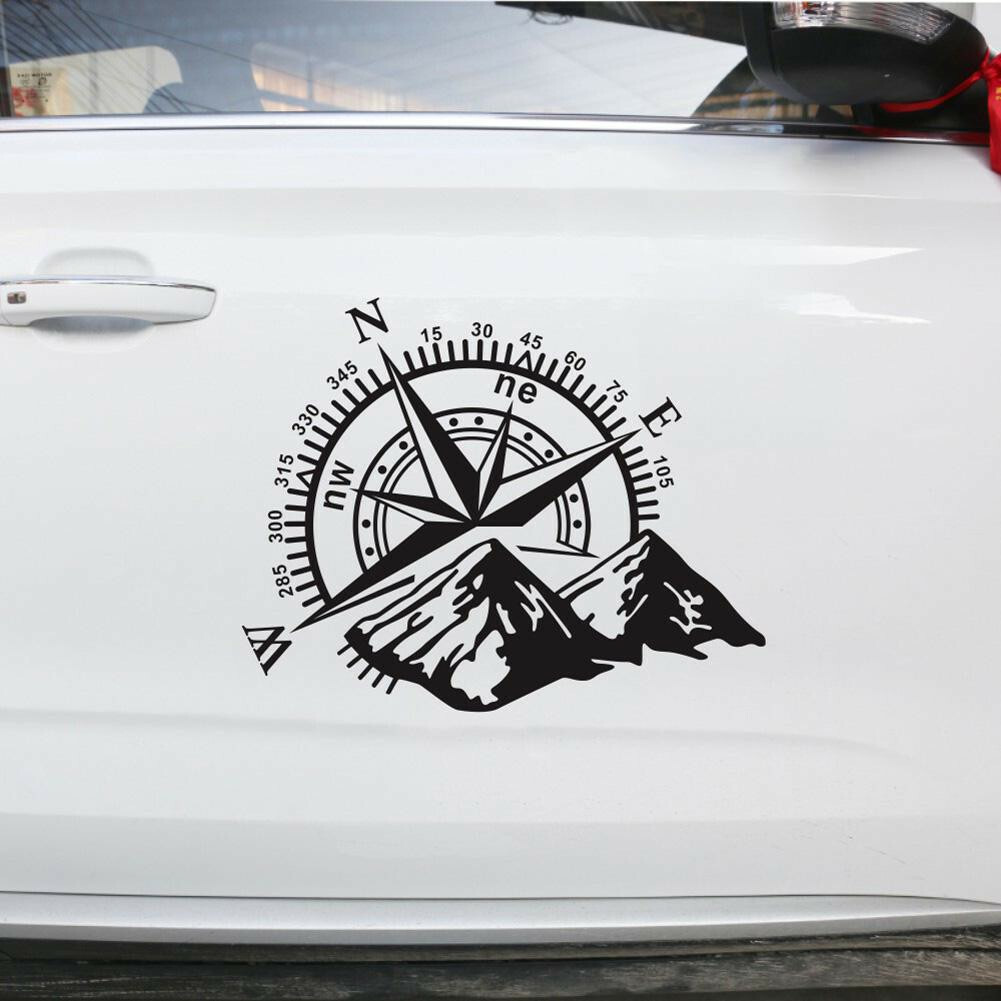Car Hood Body Side Decal Mountain Compass Graphics Vinyl Sticker for 4×4 Offroad