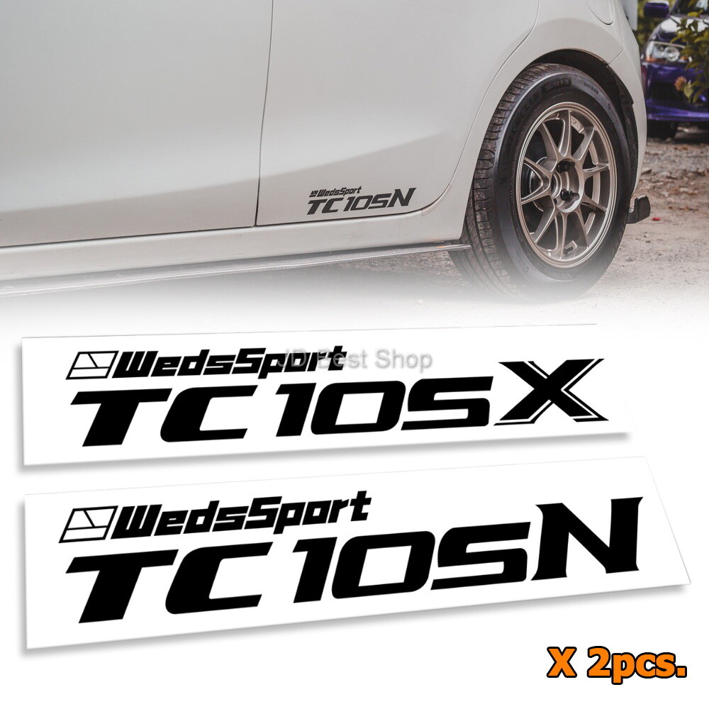 Sticker Diecut Wheels Car Racing WedsSport TC105 N X Vinyl JDM Style Jap Set 2pc
