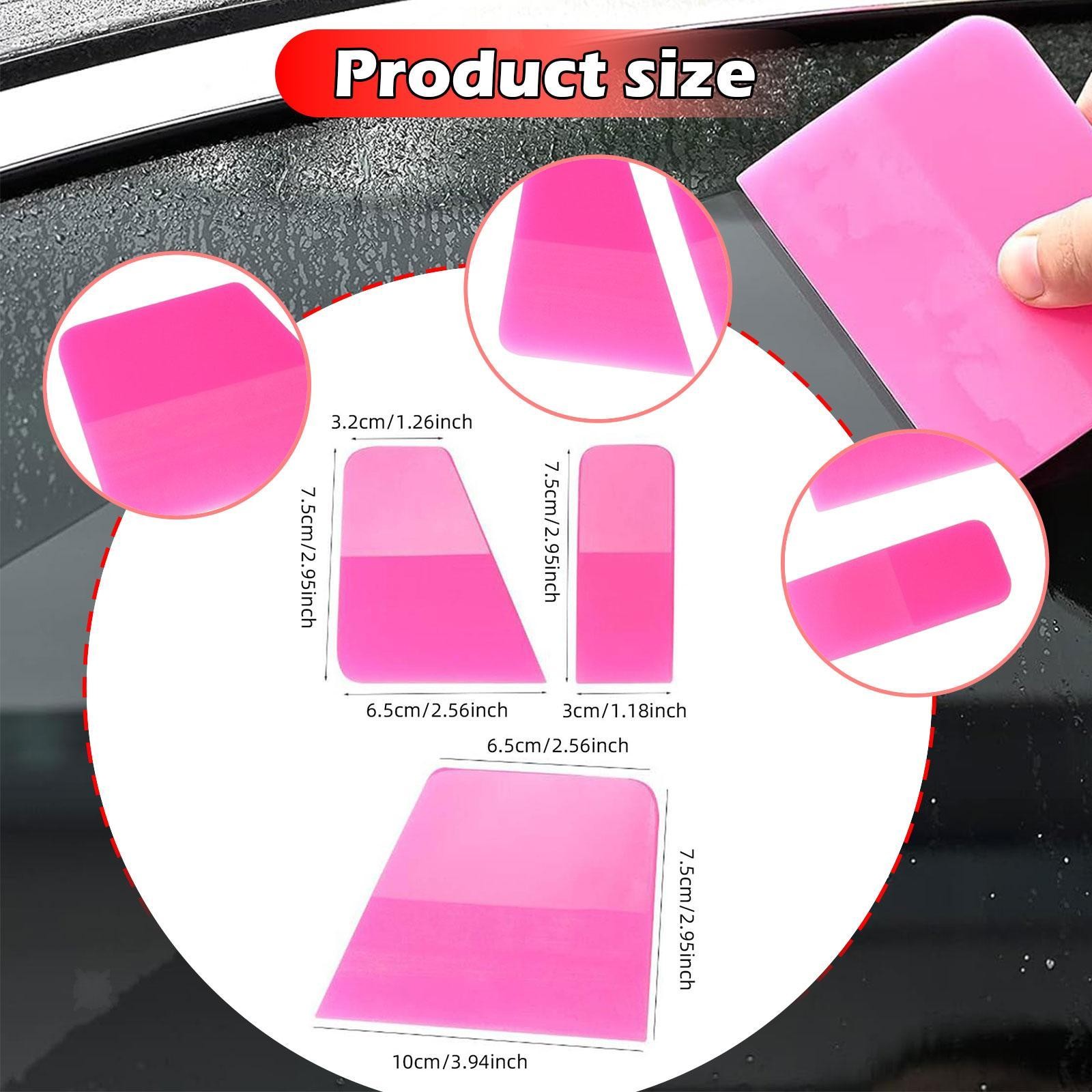 3Pcs Generic Rubber Squeegee Window Film Squeegee Graphic Decals Tool for Car