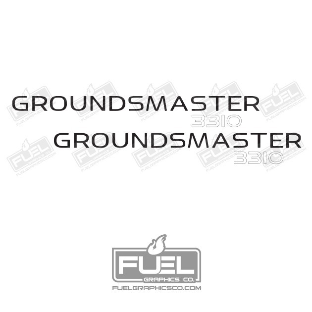 Toro Groundsmaster 3310 Premium Vinyl Decal 2-Pack – 19.68″ wide x 2.46″ tall