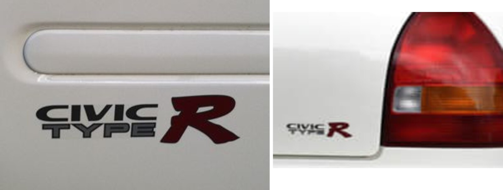 HONDA EK9 CIVIC TYPE-R “WHITE” Side & Rear Tail Gate Decal Sticker OEM JDM CTR