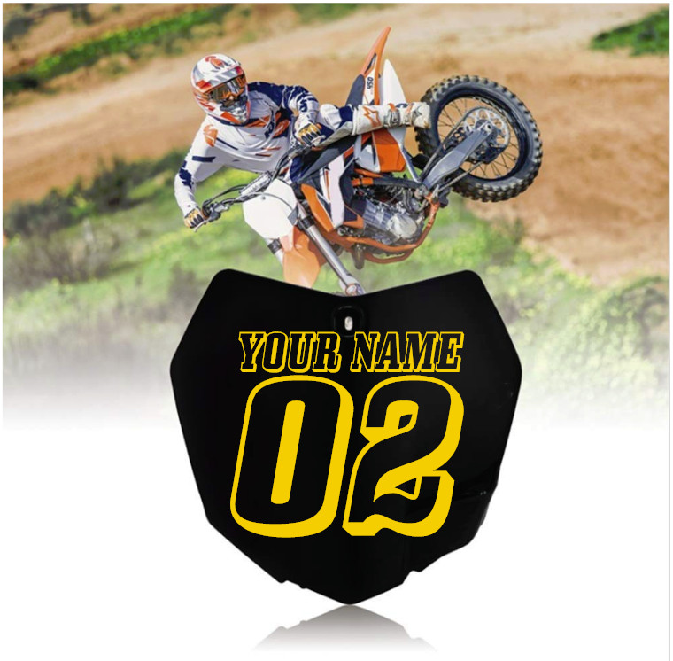 Racing Numbers Name Vinyl Decal Sticker for Dirt Bike Plate BMX Motocross Car[16