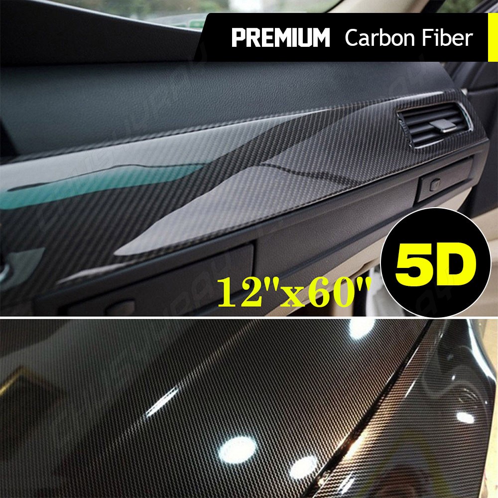 12 x 60 Gloss Black Vinyl Film Wrap Sticker Decal Air Bubble Free 1ft x 5ft