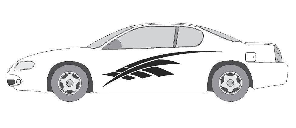 #A1220 DECAL VINYL GRAPHIC VEHICLE CAR TRUCK CROSS OVER SUV VAN SEMI MODERN AUTO