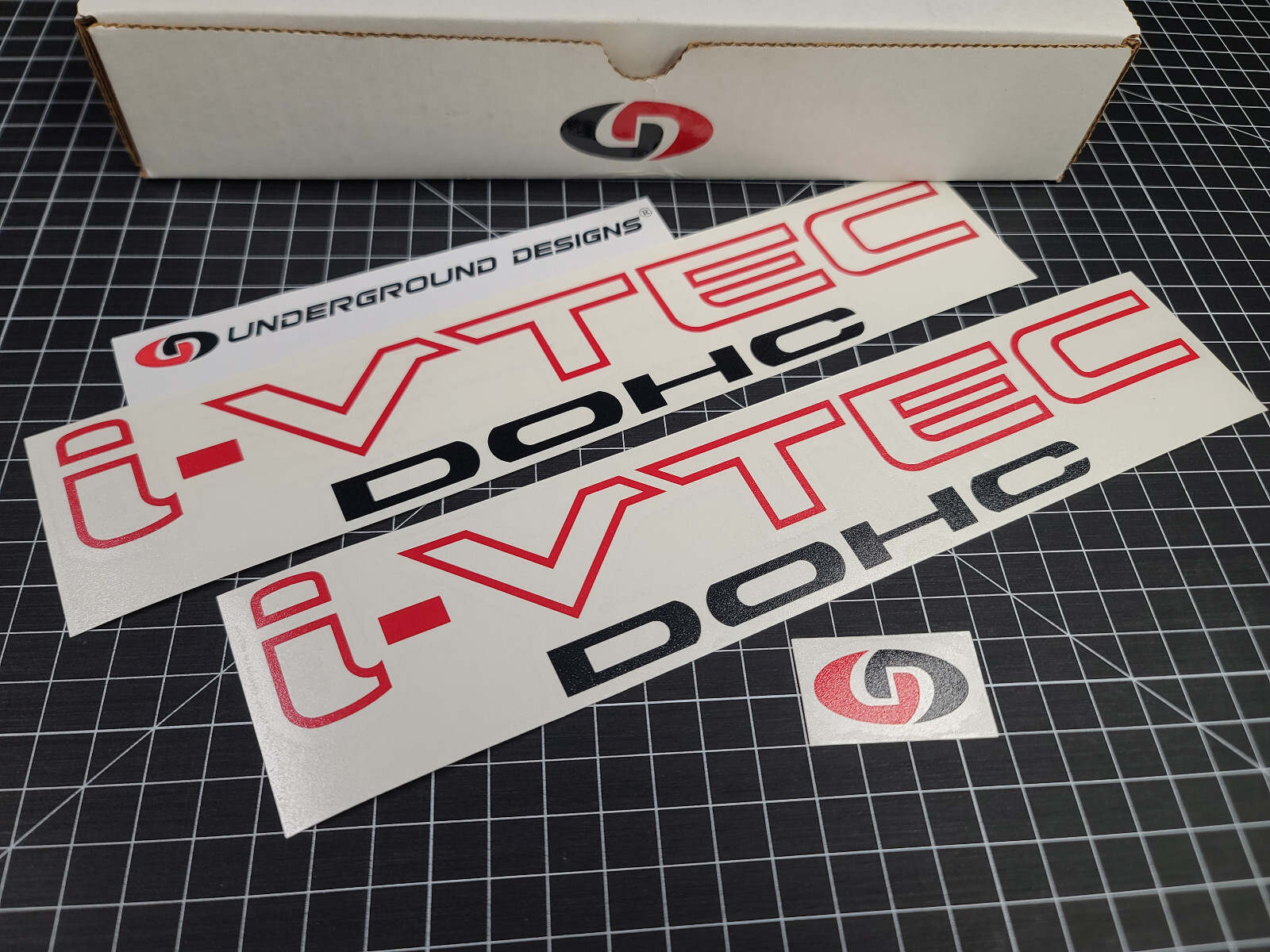 I-VTEC Dohc Decals (2pk) 2-Tone Door Rocker Panel Racing Stickers For Civic Si R