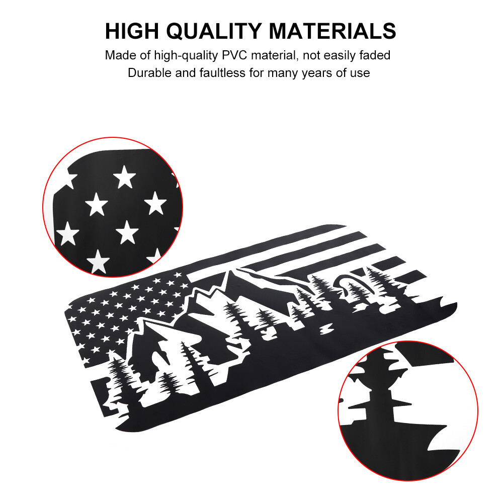 Rear Window Glass Panel Decal Sticker Cover Decor For Jeep Wrangler JL 2018-2024