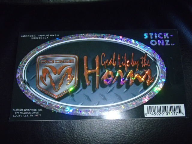 2 Dodge Graphics Sticker Grab Life by the Horns 3″ x 5.5″ sticker