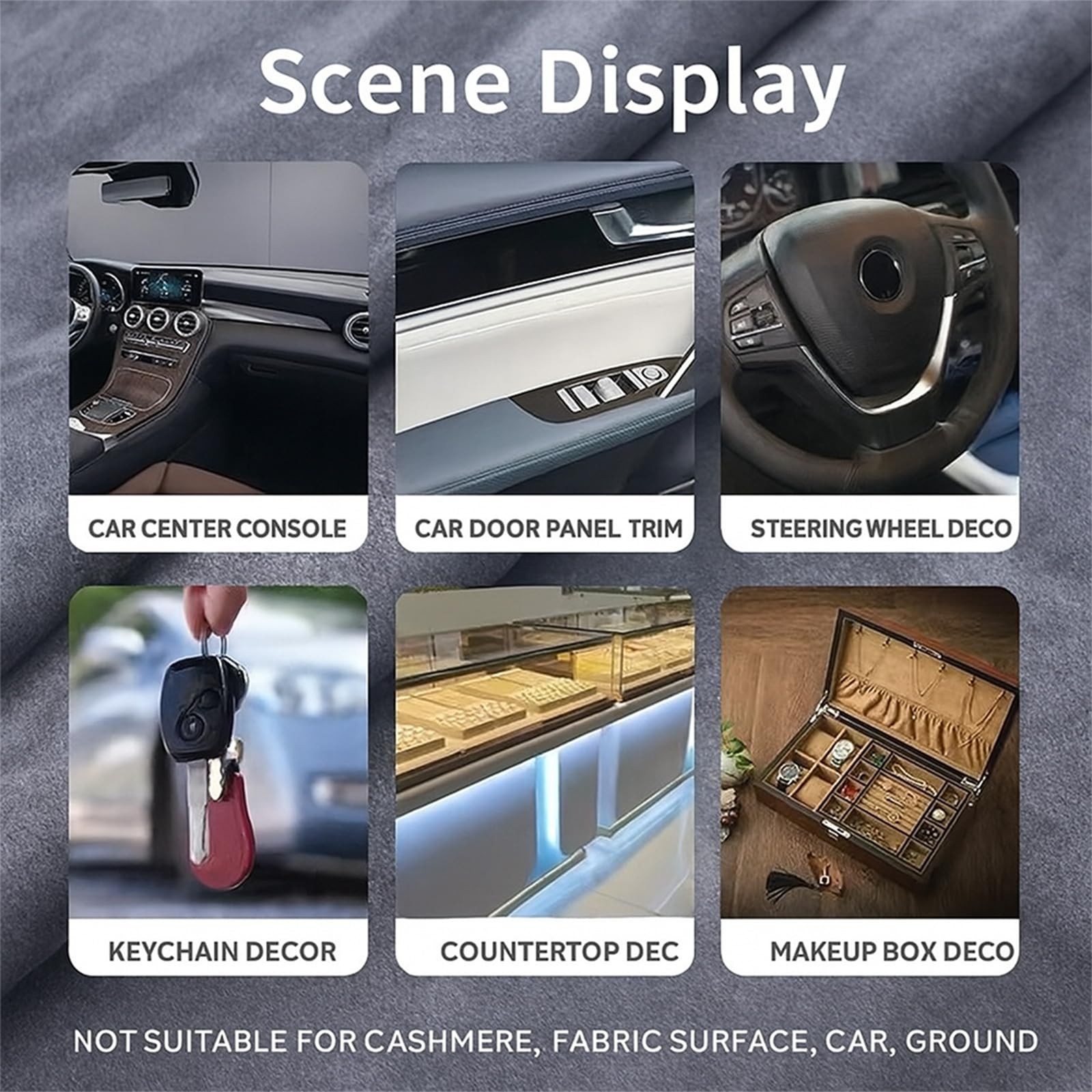 SelfAdhesive Suede Film for Car Interior Stretchable, Scratchproof, DIY