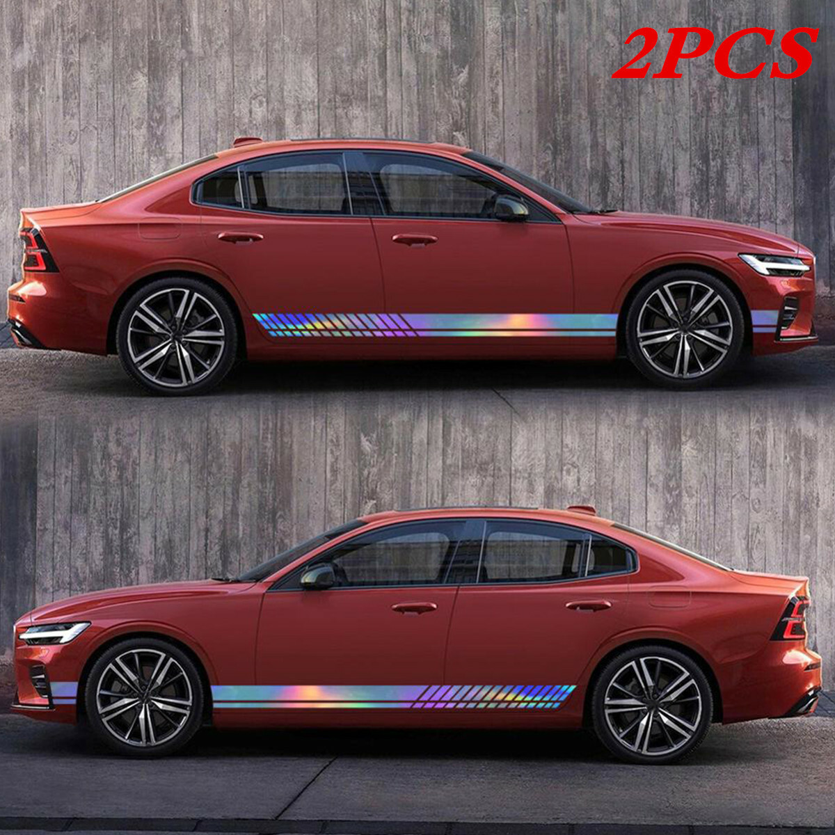 Long Racing Stripes Colorful Graphics Vinyl Decal Sticker For Car Both Side Body