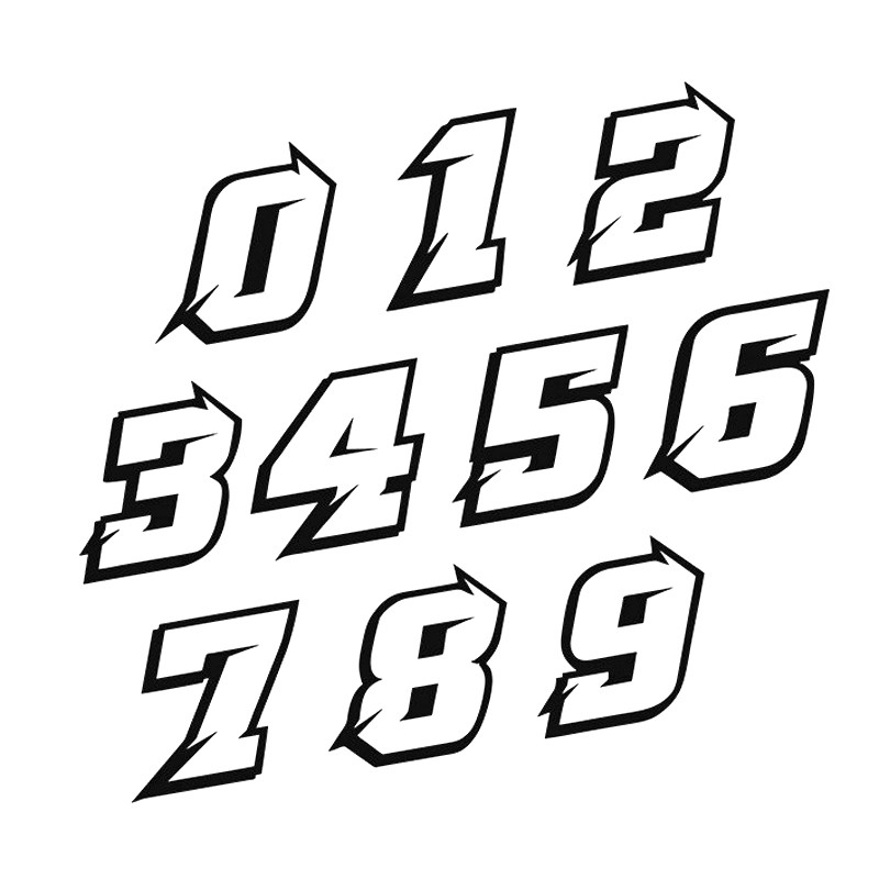 5cm Motorcycle 0123456789 Number Reflective Sticker Waterproof DIY Decor Sticker