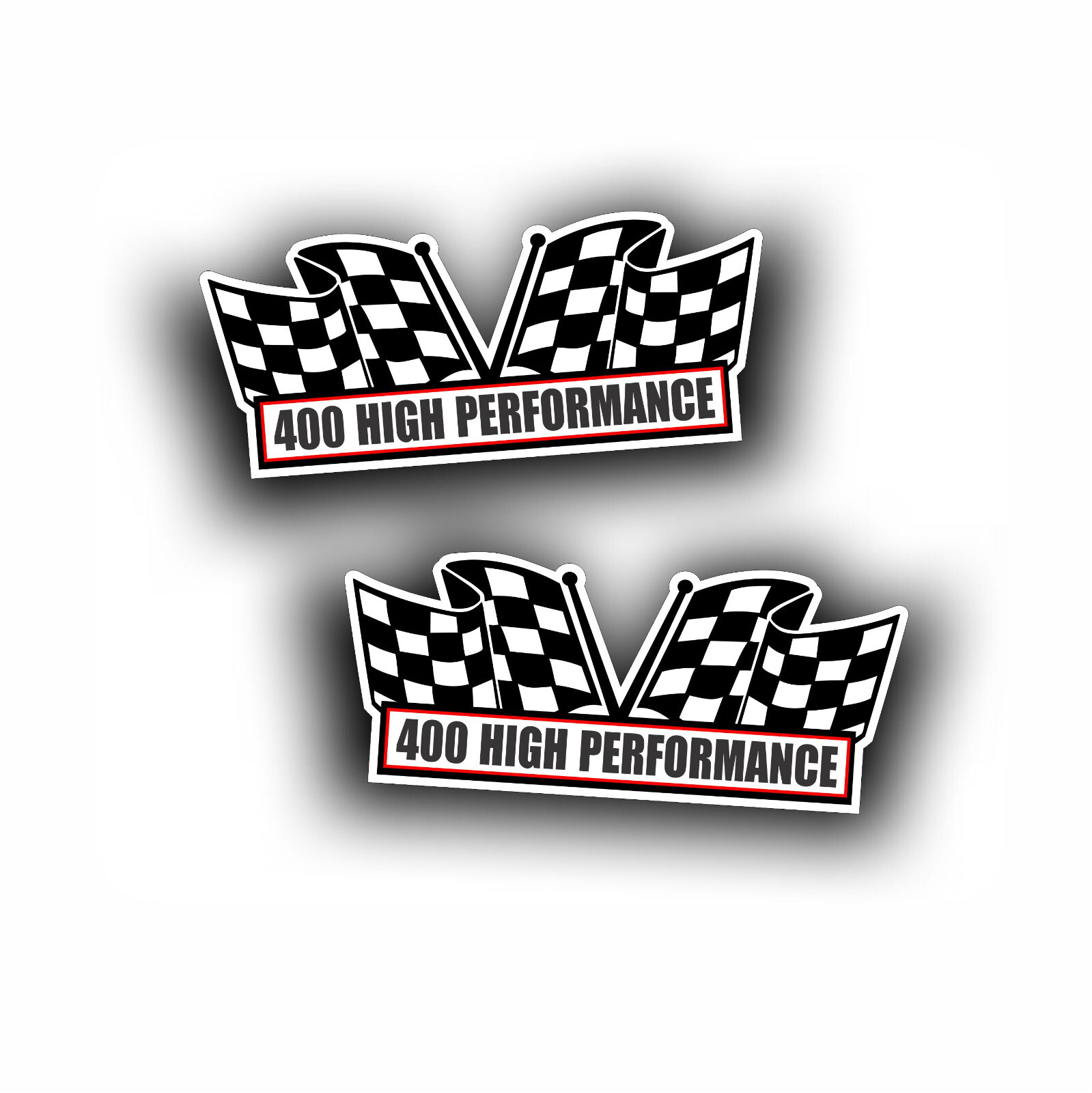 400 HIGH PERFORMANCE AIR CLEANER engine DECAL for classic or muscle car 2X