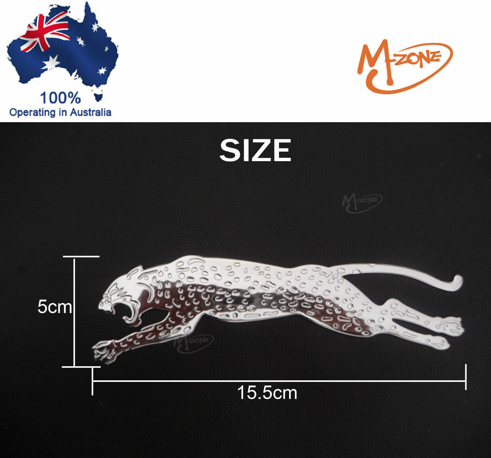 JAGUAR Car Stickers Decals 3D Chrome 15,5cm Best Gifts Present Silver