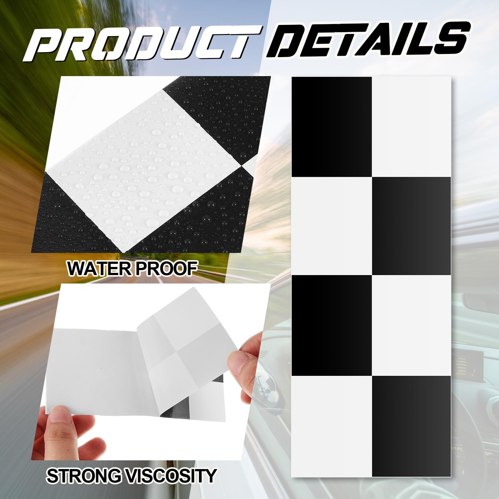 Fuyoooo 10 Pieces Backup Assist Trailer Stickers Decals Black White
