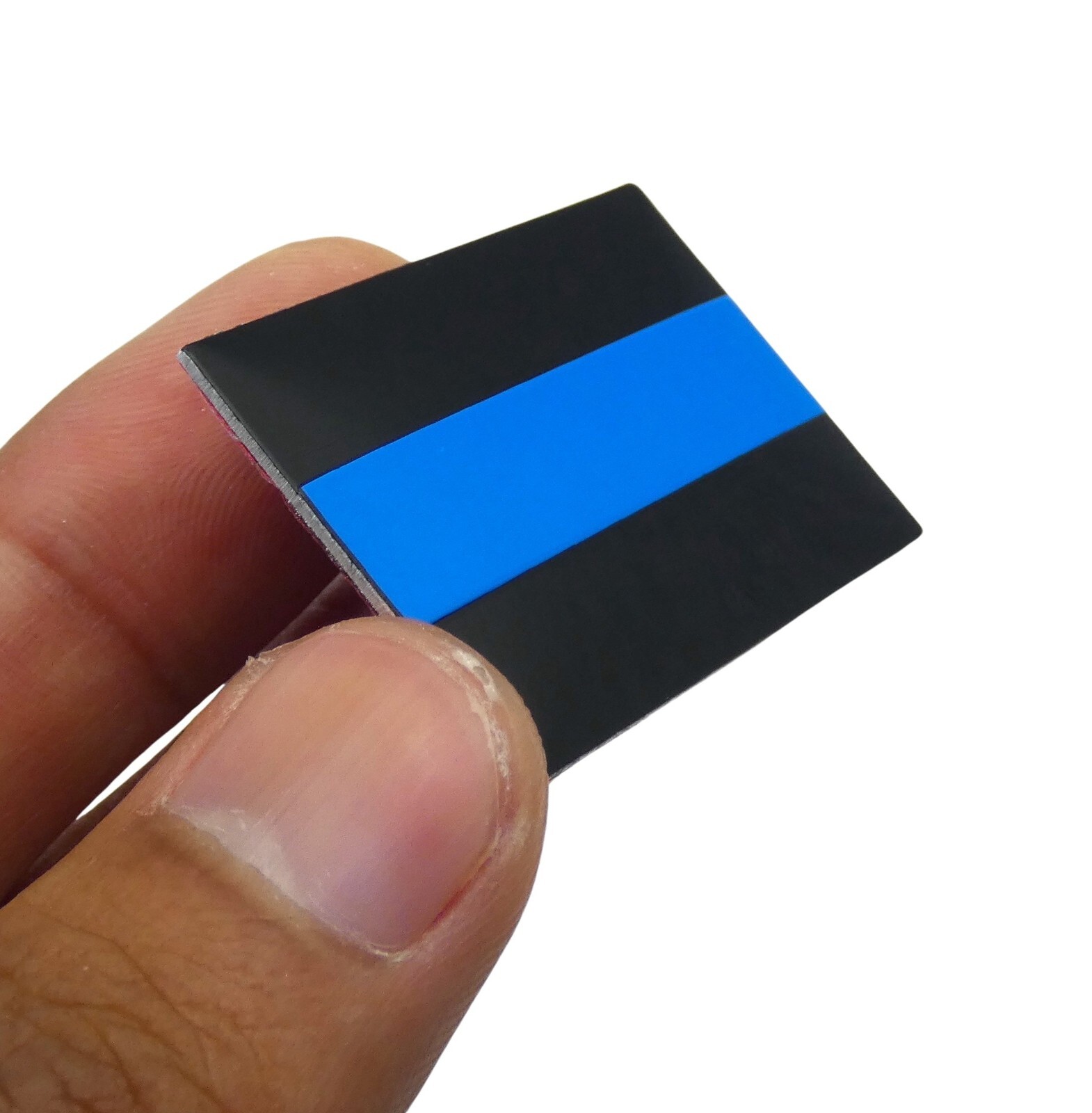 ALUMINUM Thin Blue Line License Plate Decal Support Police & Law Enforcement