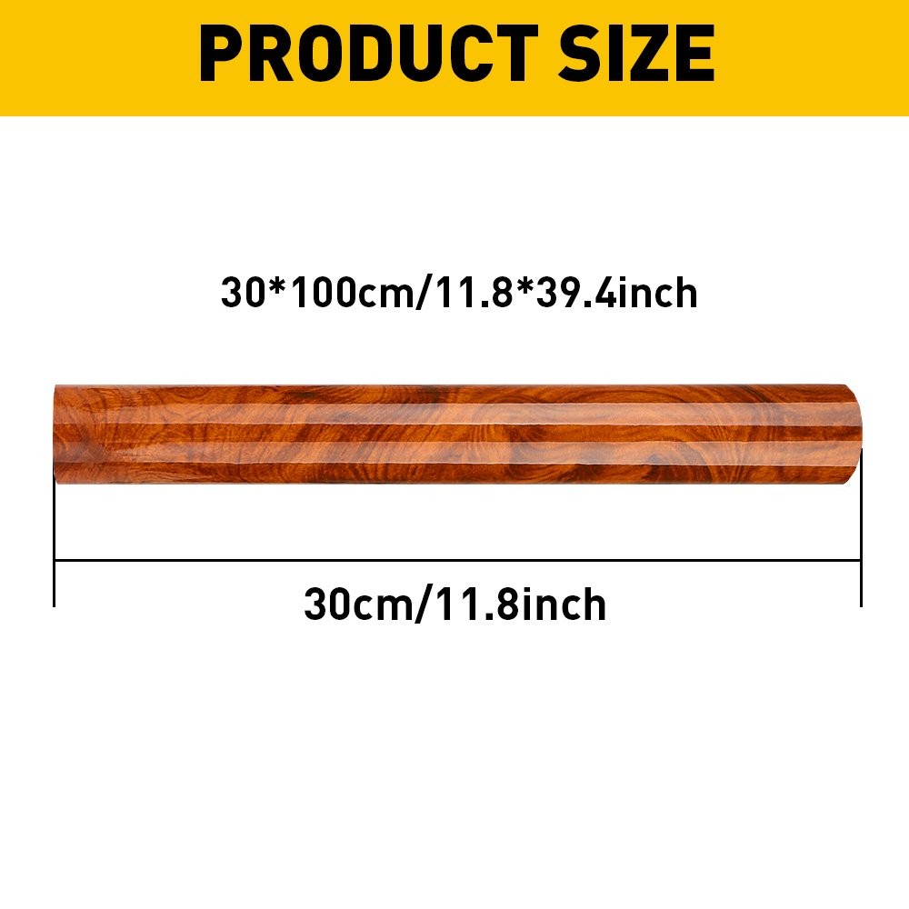 2Set DIY Matte Grain Wood Glossy Textured Vinyl Sticker Wrap Car Home Interior V