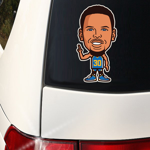 Steph Curry – Toon Golden State Warriors 7 inch Decal Qty Discounts Splash Bros