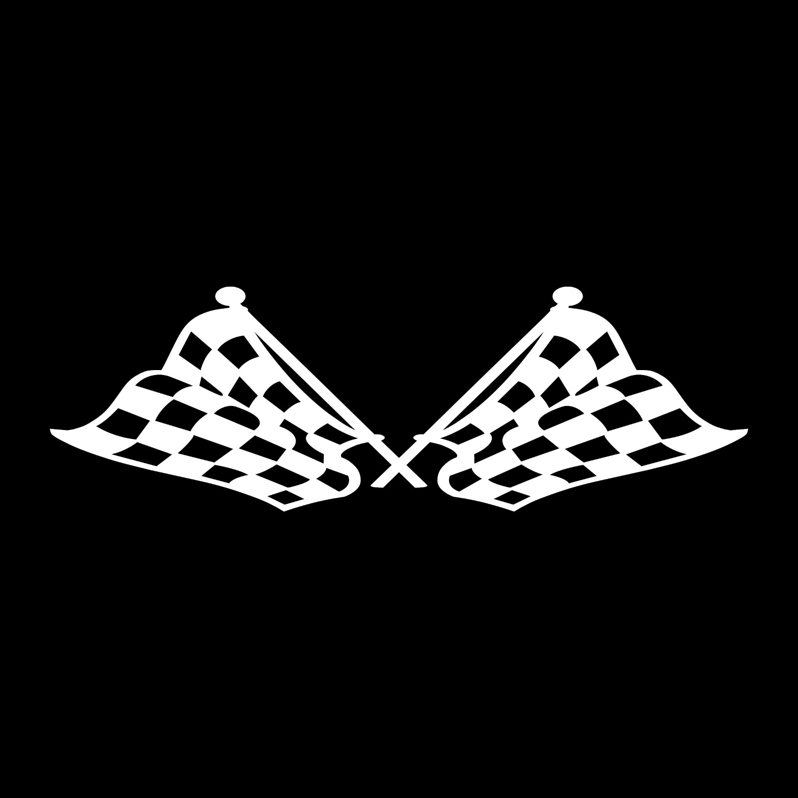 Checkered Flag Race Racing Finish Line Car Truck Window Vinyl Decal Sticker.