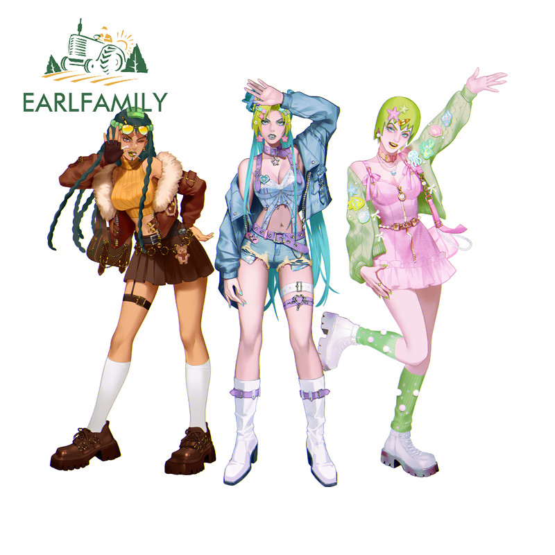 EARLFAMILY 5.1″ JoJo’s Bizarre Adventure Car Stickers Hood Window Anime Decal